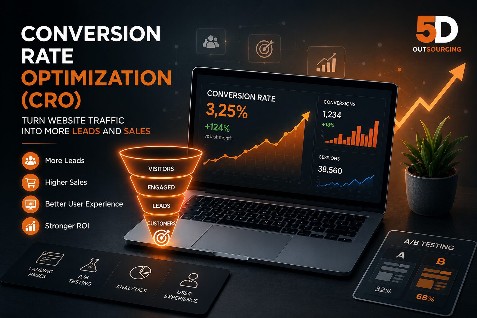 Conversion Rate Optimization CRO strategies to increase website leads sales and digital marketing ROI