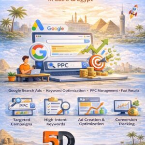 Google Pay Per Click PPC Starter Package in Cairo Egypt by 5D Outsourcing – targeted Google Ads campaign management and lead generation services