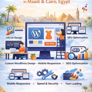 Website Design and Development Services in Maadi and Cairo by 5D Outsourcing – WordPress, UX/UI, SEO optimized business websites