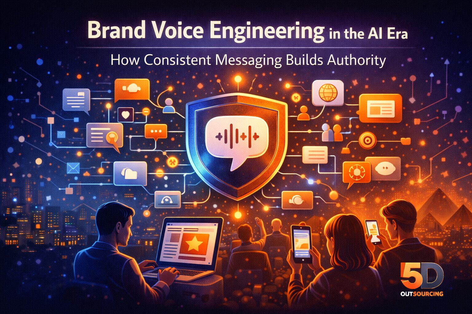 brand voice engineering strategy showing consistent messaging and digital authority for AI search visibility